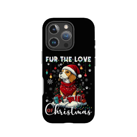 Beagle Christmas Tree Lights Decorations Dog Lover IPhone Cases
