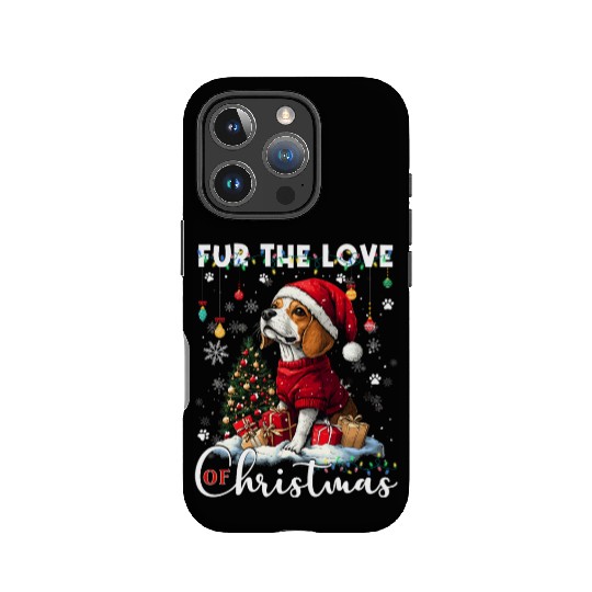 Beagle Christmas Tree Lights Decorations Dog Lover IPhone Cases