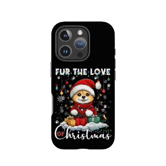 Pomeranian Christmas Tree Decorations Dog Lover IPhone Cases