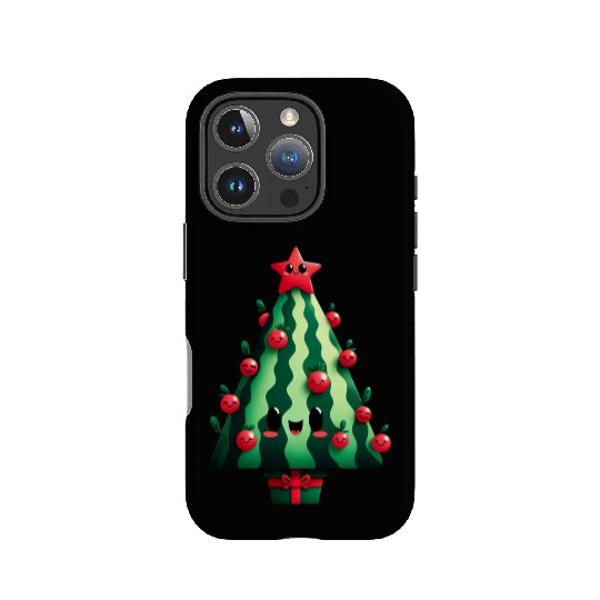 Christmas tree watermelon design IPhone Cases