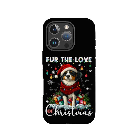 Australian Shepherd Christmas Tree Decorations Dog IPhone Cases