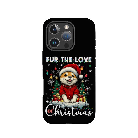 Akita Christmas Tree Lights Decorations Dog Lover IPhone Cases