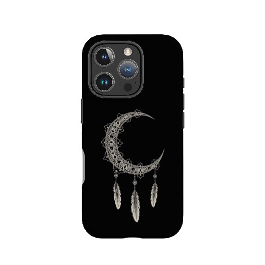 Elegant Moon With Feathers IPhone Cases
