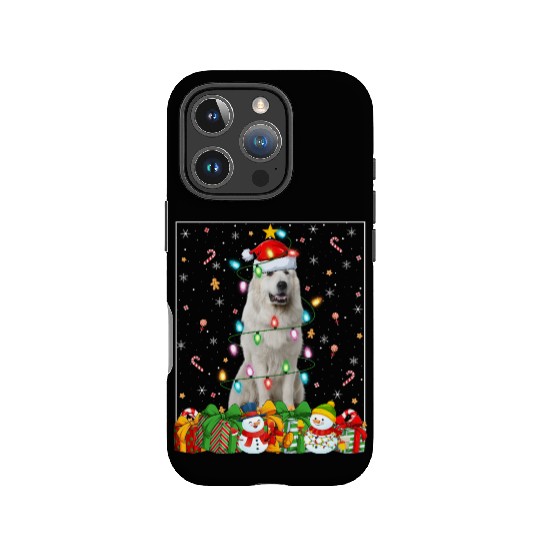 Great Pyrenees Dog Christmas Lights IPhone Cases