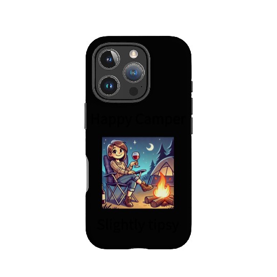 Happy camper slightly tipsy design IPhone Cases