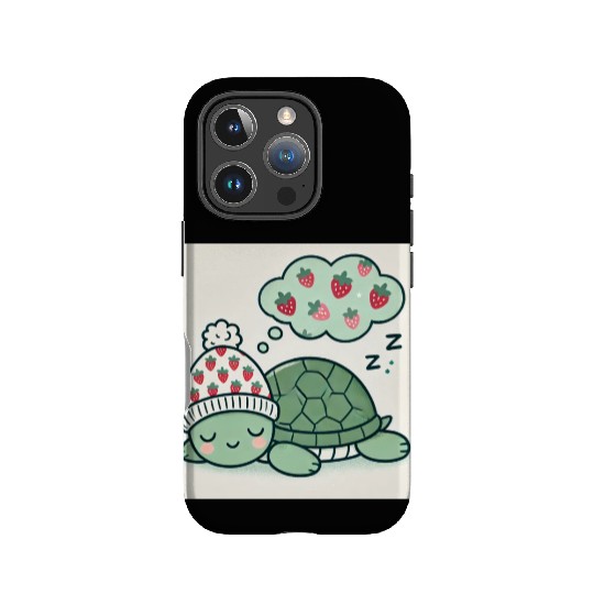 Dreamy Turtle Snooze strawberries IPhone Cases