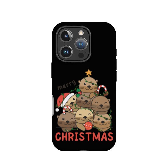 Otter Christmas Tree Merry Christmas IPhone Cases