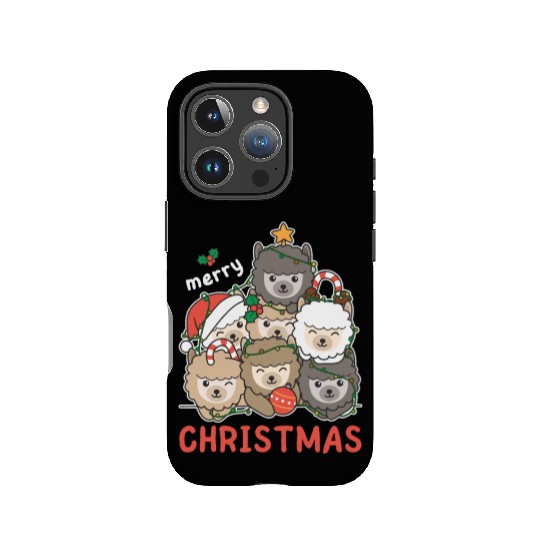 Alpaca Christmas Tree Merry Christmas IPhone Cases