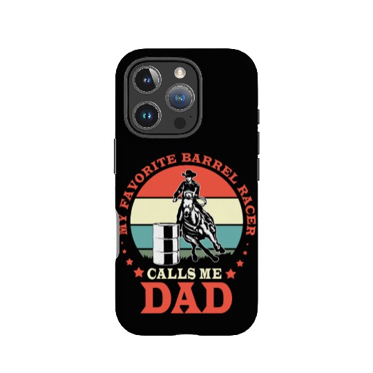 Retro Horse Riding Fathers Day Barrel Racing Dad IPhone Cases