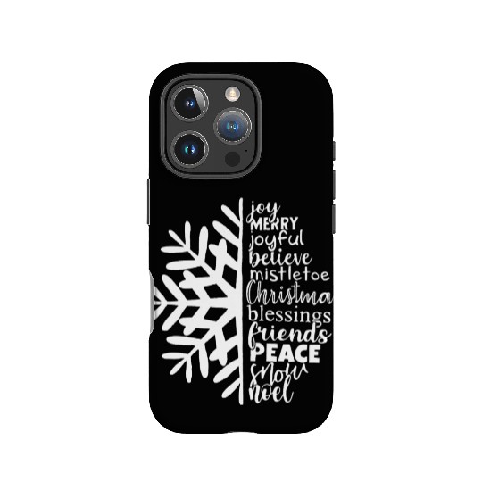 Christmas Snowflake with Joyful Words IPhone Cases