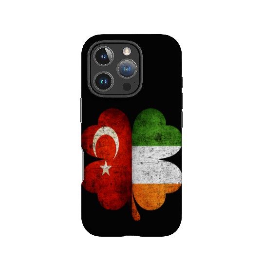 Turkish Irish Shamrock Turkey Ireland Flag IPhone Cases