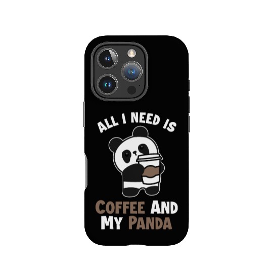 Coffee and my Panda Panda Bear Friend Lover Giant IPhone Cases