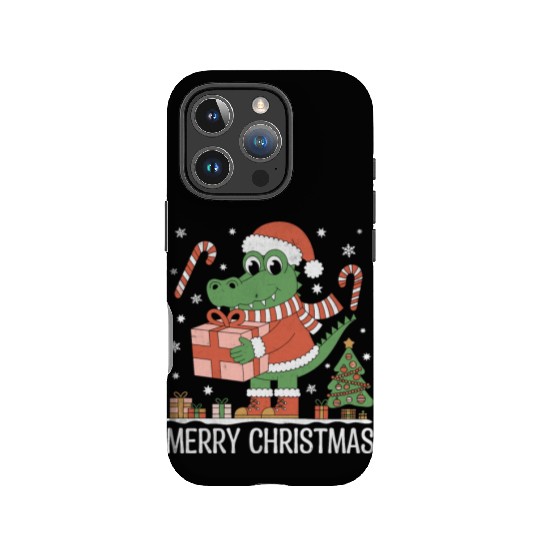 Christmas Alligator - Cute Holiday Design IPhone Cases