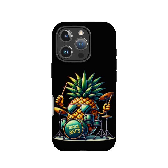 Tropical Beats Pineapple Drummer Vibe IPhone Cases
