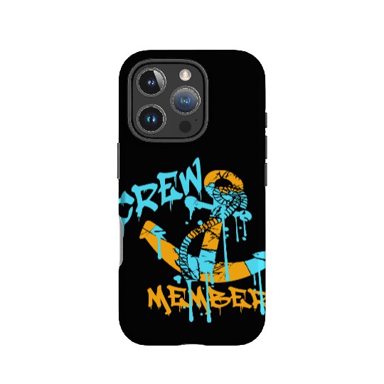 Sailing Crew Member Anchor Graffiti Spray Drops IPhone Cases