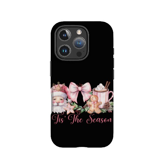 Pink Tis The Season Set Pink IPhone Cases