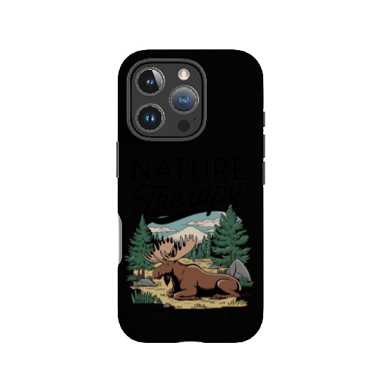 Moose in the Wild - Nature Therapy Graphic IPhone Cases