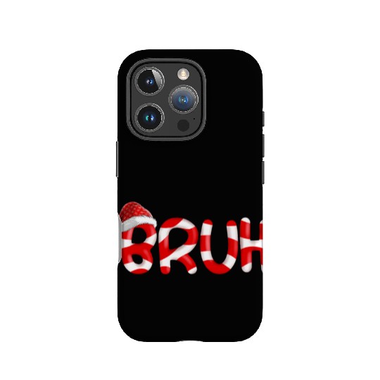 Bruh Christmas Candy Cane Funny Xmas Bruh IPhone Cases