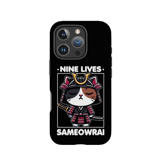 Nine Lives Sameowrai Cat Pun Samurai IPhone Cases