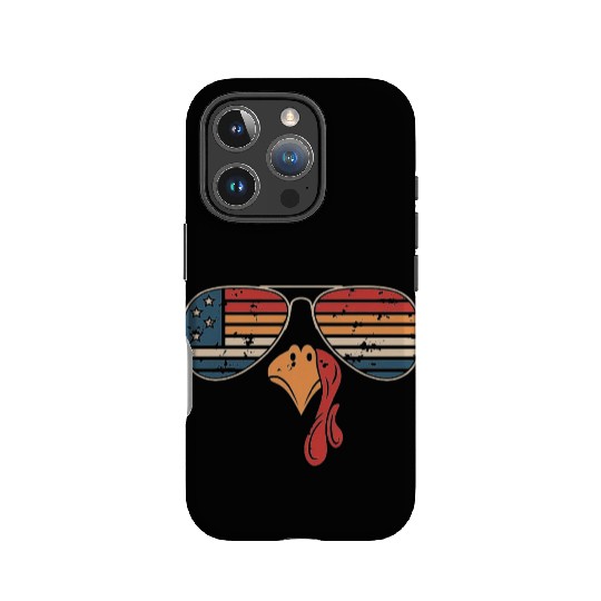 Retro USA Turkey Sunglasses Patriotic Thanksgiving IPhone Cases