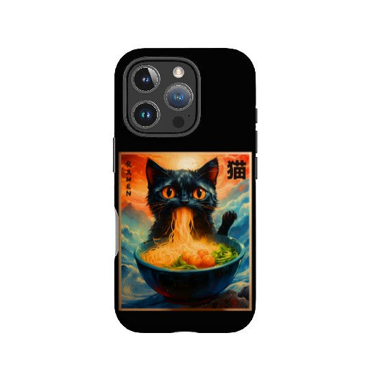 Cat Ramen Japanese Kawaii Cat Anime Funny Ramen Ca IPhone Cases