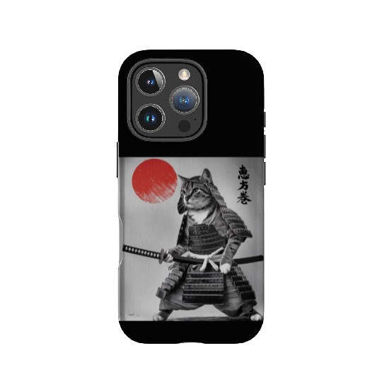 Kawaii Japanese Samurai Cat Vintage Japanese Cat IPhone Cases
