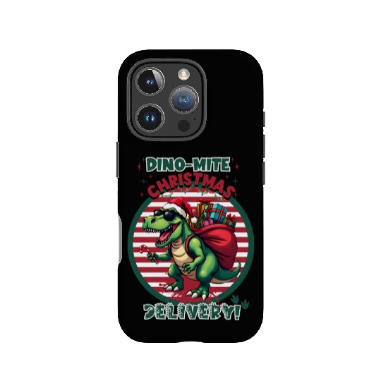 Festive Dino Delivery IPhone Cases