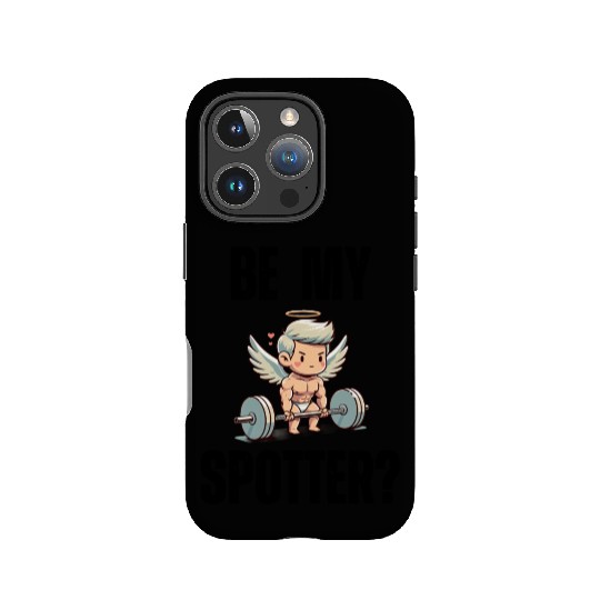 Be my spotter? funny Valentine's day muscle cupid IPhone Cases