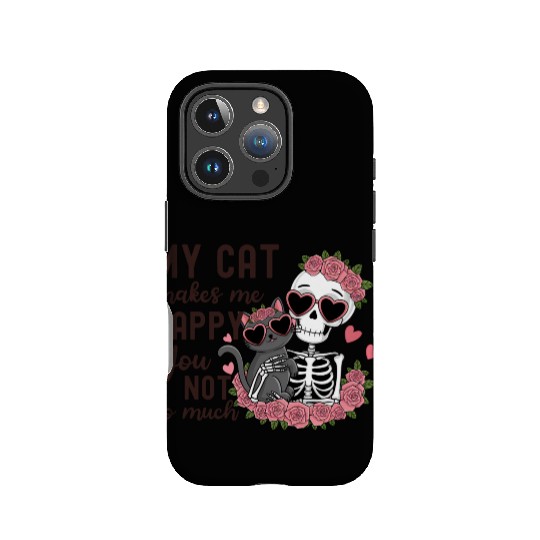 Funny Valentines Day Skeleton Cat Lover IPhone Cases