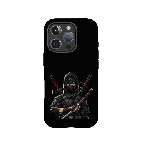 Stealth Assassin with Dual Katana IPhone Cases