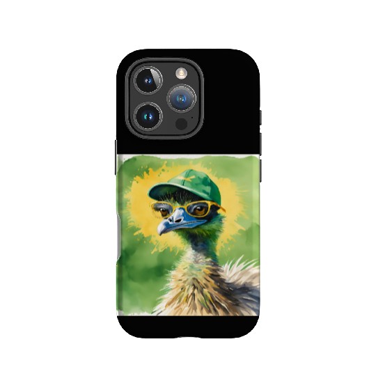 Green and Gold Emu IPhone Cases