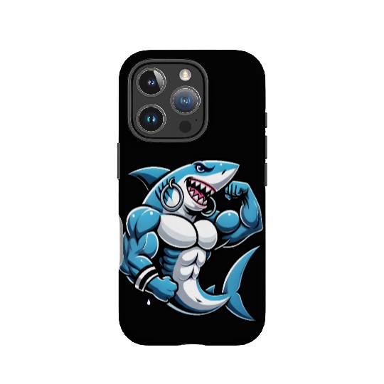 Muscular Shark women - Cool Cartoon Design IPhone Cases