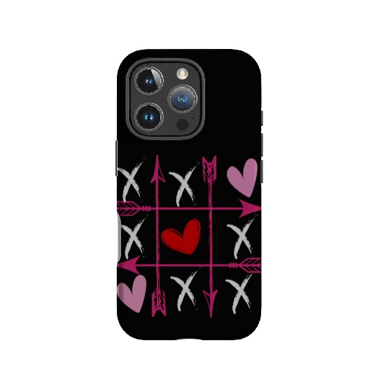VALENTINES DAY TIC TAC TOE BE MY VALENTINE DESIGN IPhone Cases
