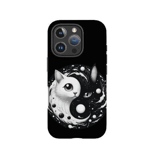 Ying and Yang Cats Asian Meditation Gift Idea IPhone Cases