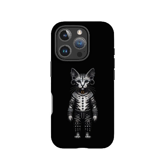 Warrior Cat with Piercings and Spacers IPhone Cases
