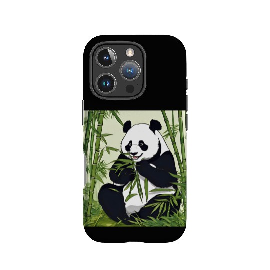 Chill Panda Eating Bamboo Cute Relaxed Design IPhone Cases