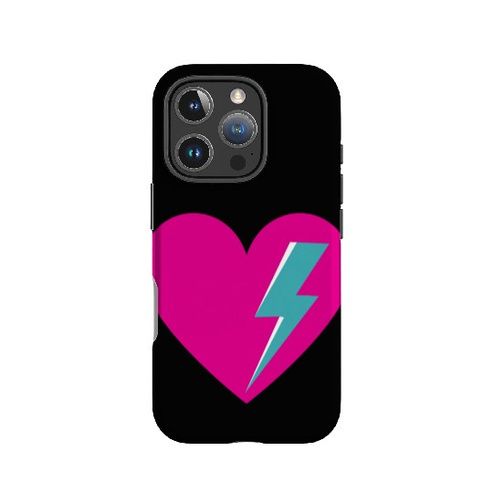 Heart with Lightning Bolt IPhone Cases