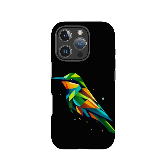 colorful geometric bee-eater bird IPhone Cases