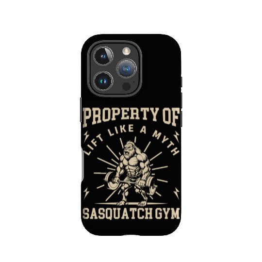 Lift Like a Myth Sasquatch Gym Art Print IPhone Cases