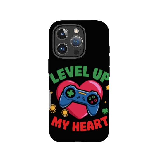 Level Up My Heart - Gaming Valentine's Design IPhone Cases