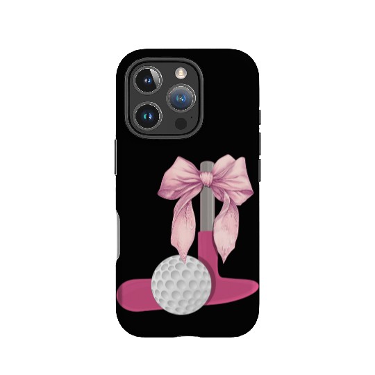 Coquette Bow Mini Golf Golfer Mothers Day IPhone Cases