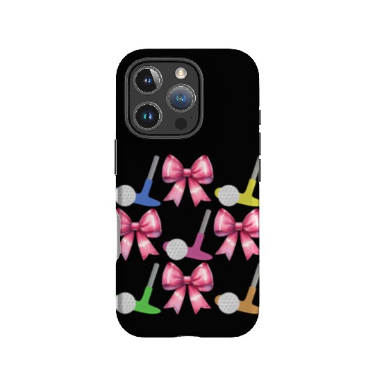 Coquette Bow Mini Golf Golfer Mothers Day IPhone Cases