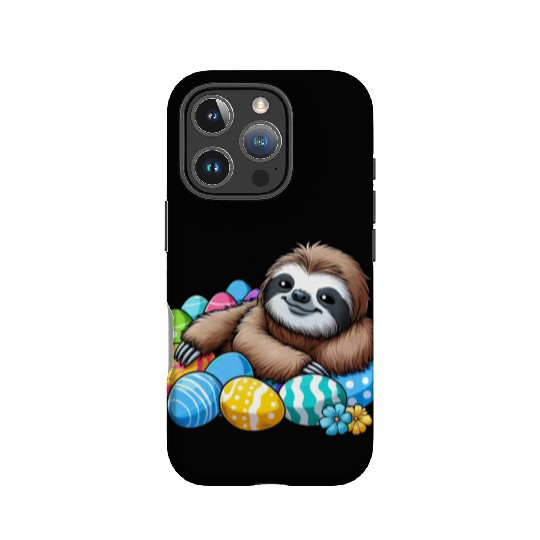 Cute Sloth Easter Egg Cartoon Chilling IPhone Cases