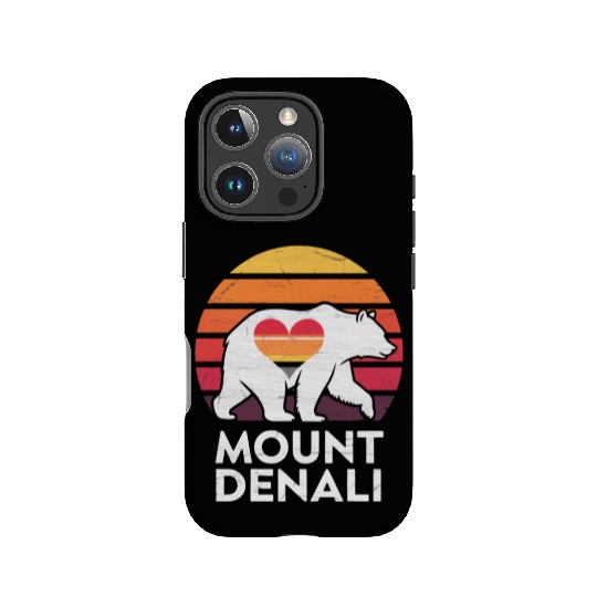 Vintage Bear Mount Denali Sunset Wilderness IPhone Cases