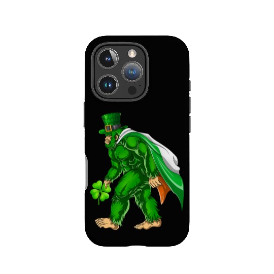Vintage St Patricks Day Bigfoot Sasquatch Irish IPhone Cases