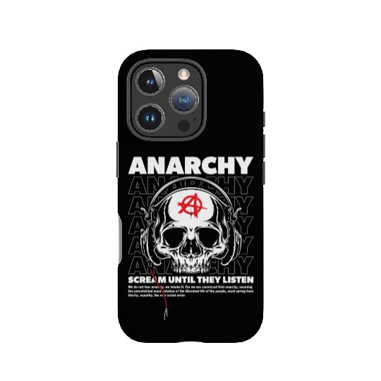 Anarchy Scream Until They Listen Punk IPhone Cases