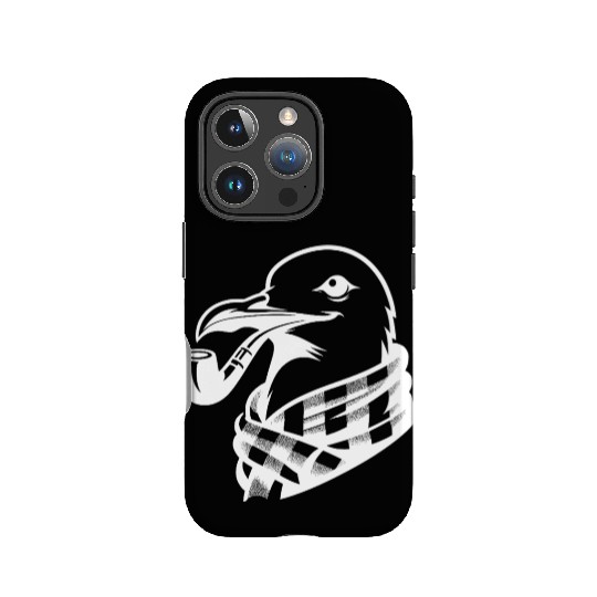 Pipe-diving Seafarer Seagull As A Coastal Motif IPhone Cases