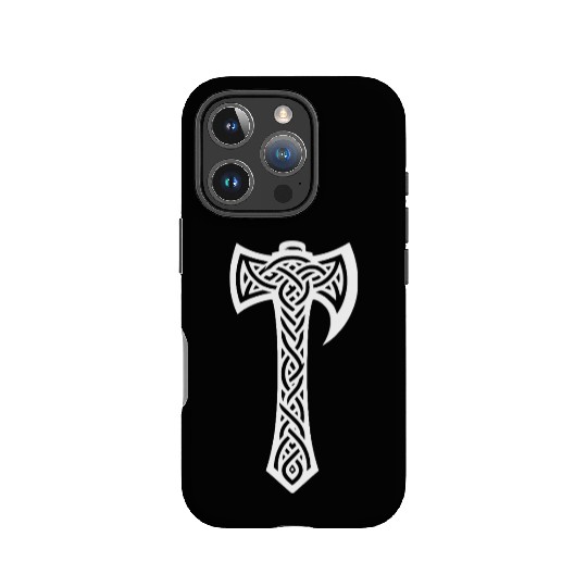 Axe In Celtic Knot Tattoo Style IPhone Cases