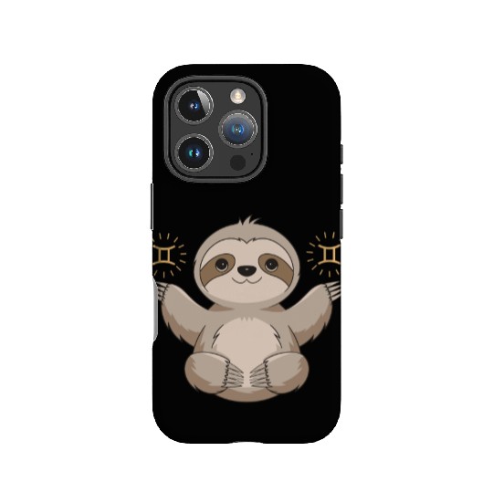 Adorable Gemini Zodiac Sloth Embraces Gemini Charm IPhone Cases