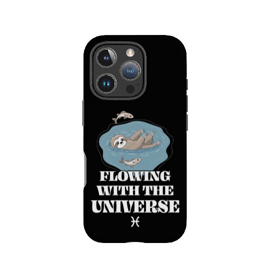 Pisces Zodiac Sloth Flowing With The Universe IPhone Cases